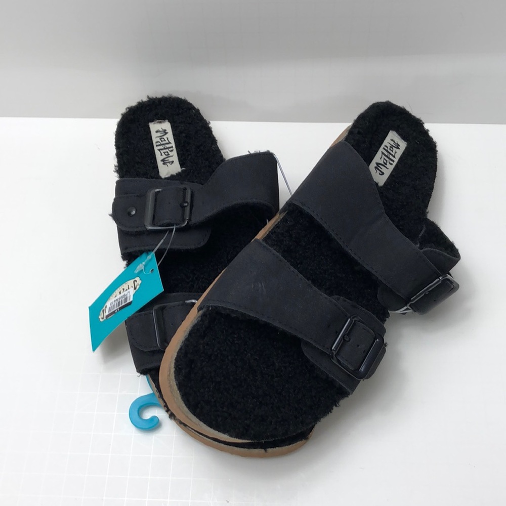 Mad Love Black Buckle Sandal brand new